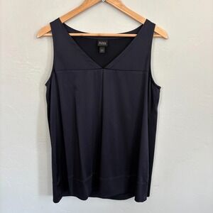 Eileen Fisher Silk Blend Tank Top Women Size Small Navy Blue Sleeveless